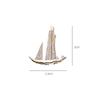 Exquisite Small Sailboat Brooch For Women Men  Temperament Lapel Pins Versatile Shiny Corsage Clothing Accessories Gifts
