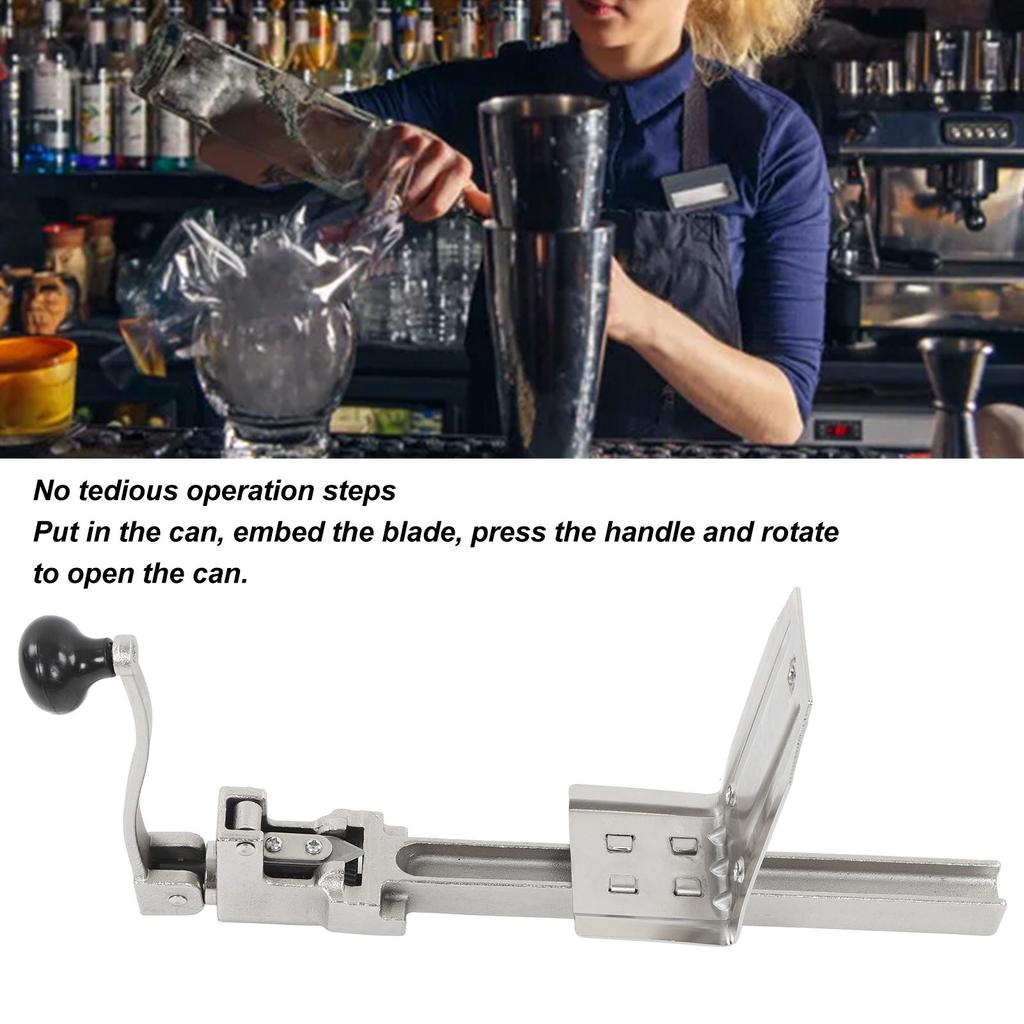 Manual Table Can Opener Cast Steel Blade Heavy Duty Industrial Can Opener for Restaurant with Steel Base