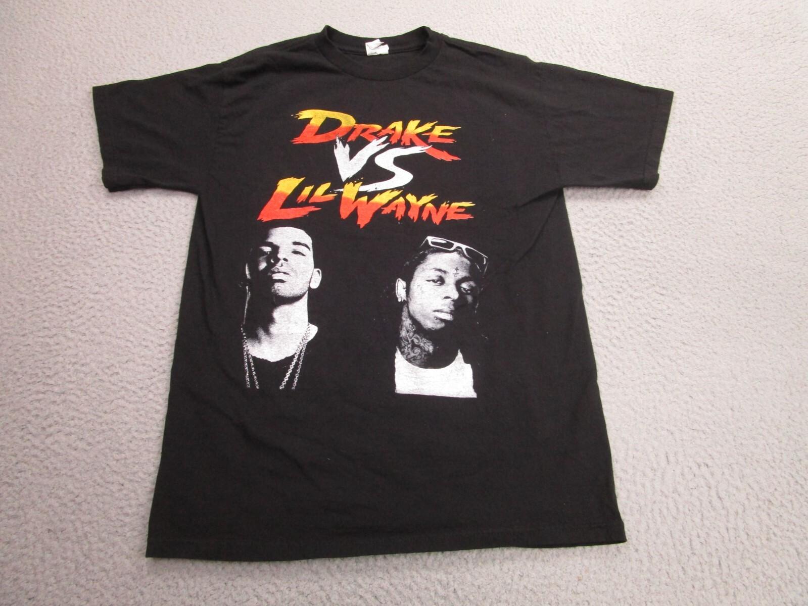 Drake vs Lil Wayne Shirt Mens m black rap hip hop tour concert adult Medium XL