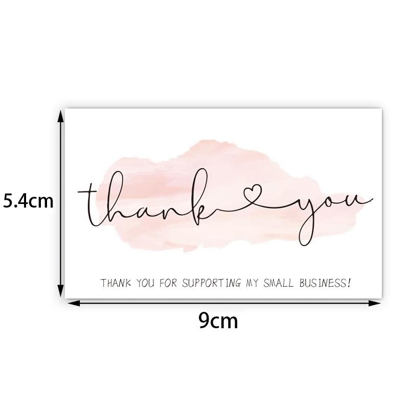 Pink Thank You Gift Card Tags for Packaging Decoration