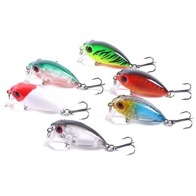 Schwimmender Angel-Wobbler, 1 Stück, 4 cm, 3,5 g, kleiner Kurbelköder, künstlicher harter Köder mit Haken, Angelgerät, 0,2–0,5 m Tauchtiefe