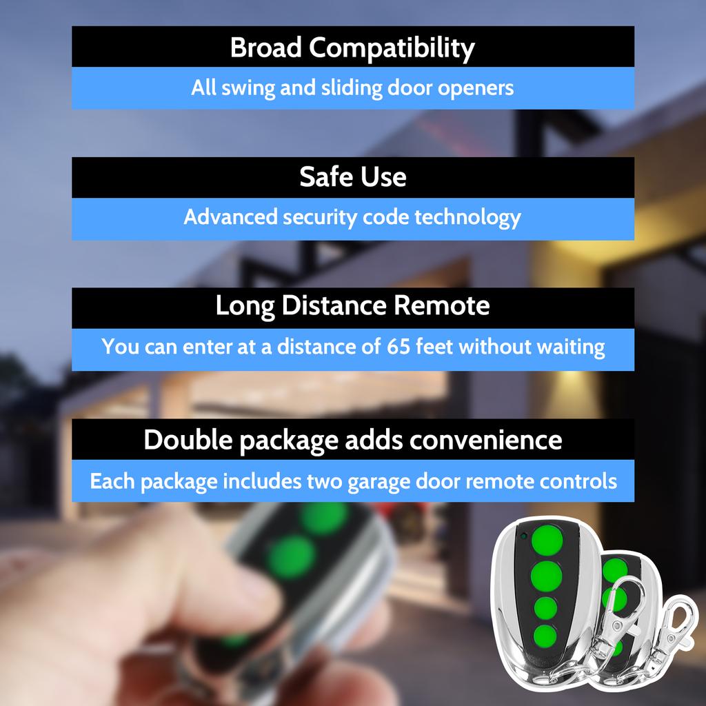 M12 Remote Control 4-Button for Automatic Swing Sliding Gate Opener Wireless Transmitter Key Fobs Security Gate Controller