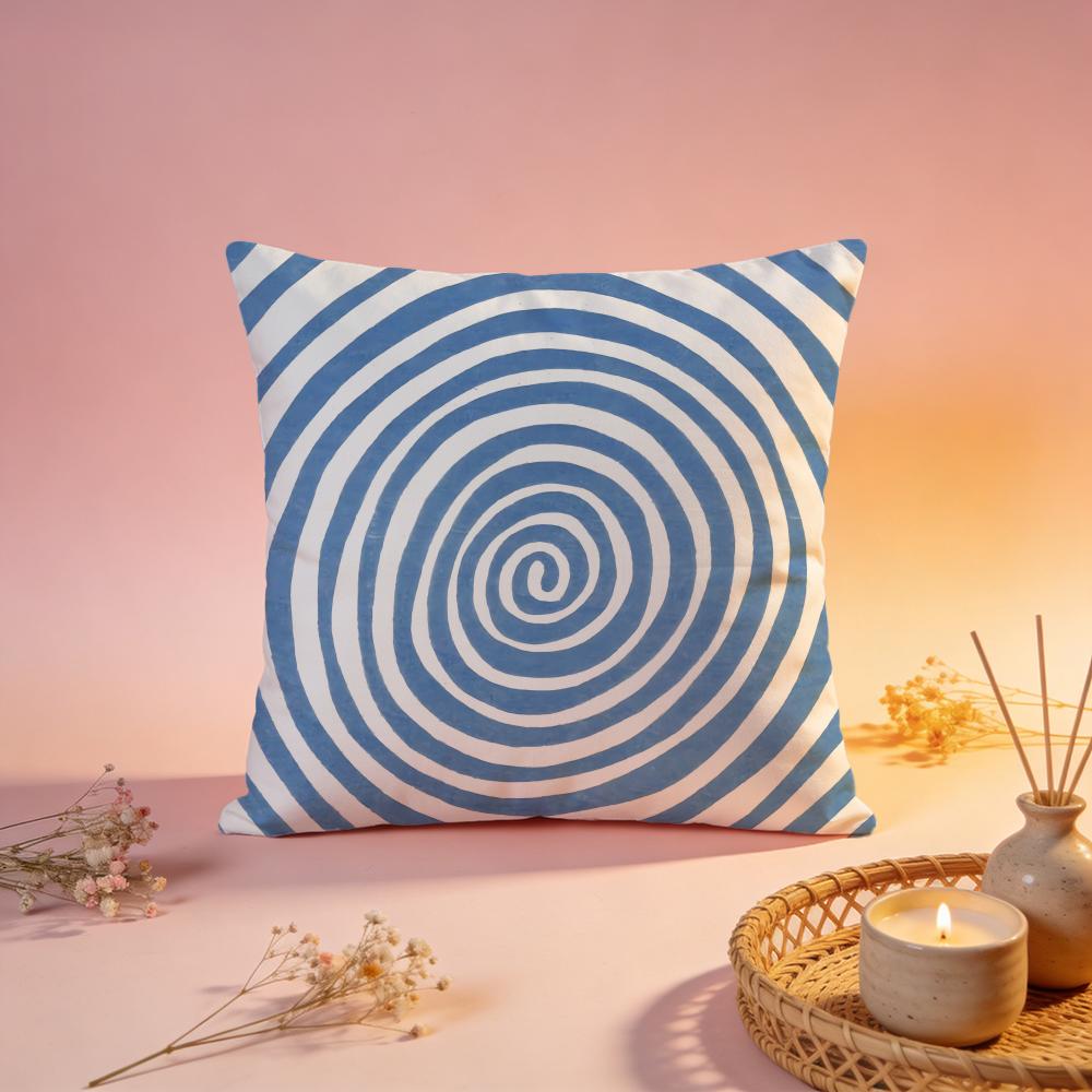 Psychedelic Stripe Pattern Cushion Cover Comfortable Durable Pillow Cover MultiScene for Home Office Car Sofa