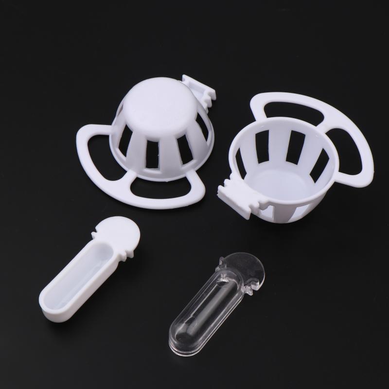 4 szt. Mały ptak Plastikowy kubek na jedzenie Tacka na jajka Wygodny karmnik Pudełko Dla Kanarka Zięby Małych ptaków