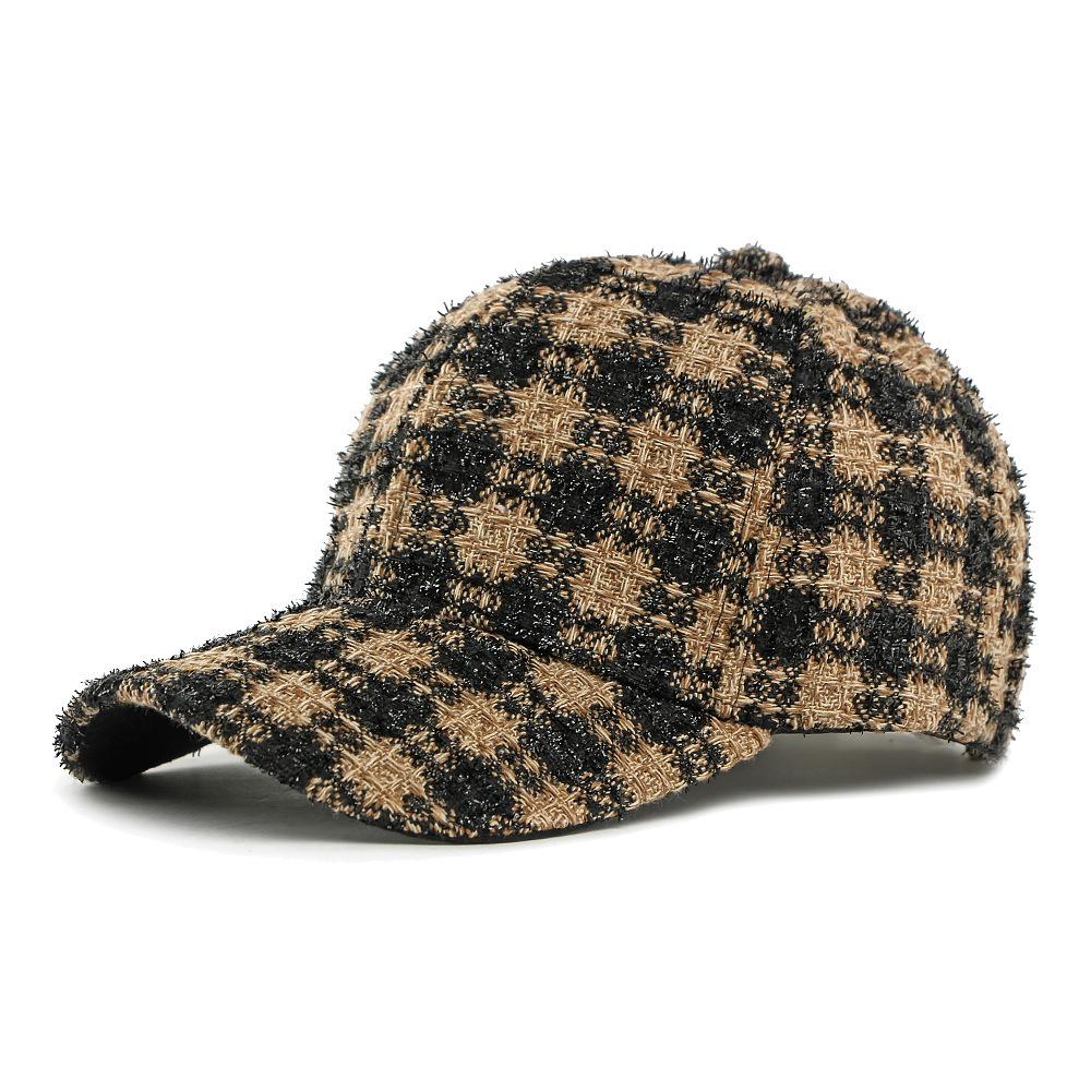 Classic Plaid Baseball Cap Women's Spring Autumn Outdoor Sunscreen Hat