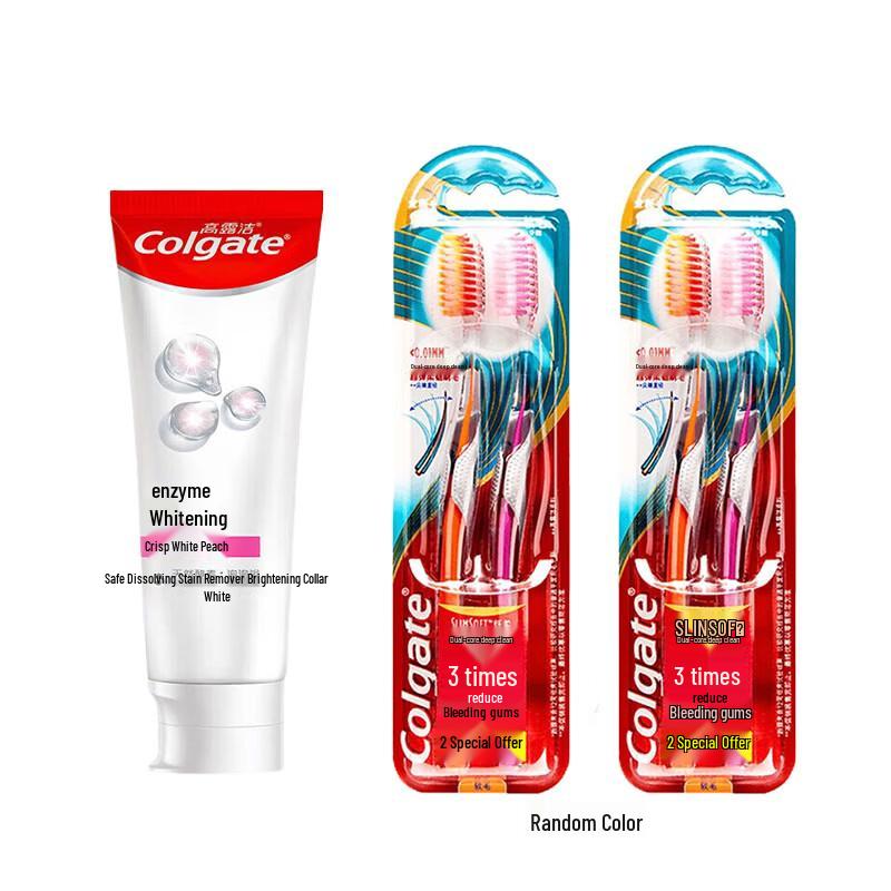 Colgate Whitening Peach Toothpaste & Deep Clean Toothbrush Set (2-Pack)