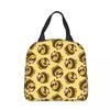 Bee Puglie Cute Pug Dog Insulated Lunch Bags Cooler Bag Lunch Container Leakproof Lunch Box Tote Food Handbags College Outdoor