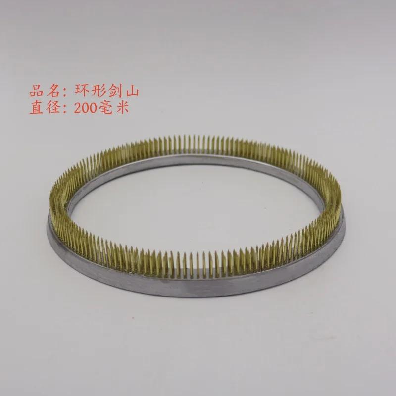 70/120/150/200mm Edelstahl Kupfer Rund Kenzan Ring Japanische Blumenarrangement Basis Ikebana Floristenwerkzeug
