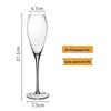 ZISIZ Handmade Lead-Free Crystal Champagne Glass