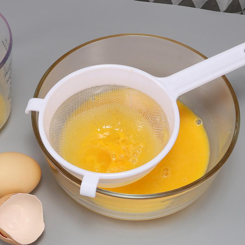 

Пластиковый мелкий сетчатый совок, дуршлаг, сито для муки с ручкой, ситечко для сока, чая, кухонные аксессуары, ручные сетчатые сетки