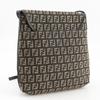 FENDI Zucchino Shoulder Bag Brown Nylon canvas Women Used