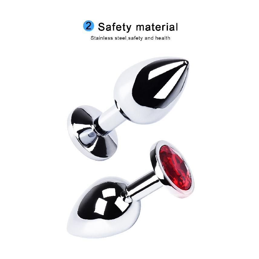 Sex Vibrator Metal Anal Toys For Women Adult Sex Products Men Butt Plug Stainles Steel Anal Plug Sex-toy Anal DildoToys 7