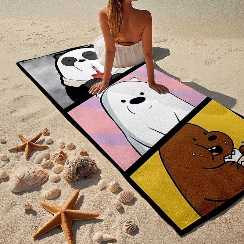 Nightly Friends bears Adventure Beach Towel, Super Soft Microfiber, Gift for Her/Him, Birthday, for Pool, Beach, Travel, Home Decor Fan gifts