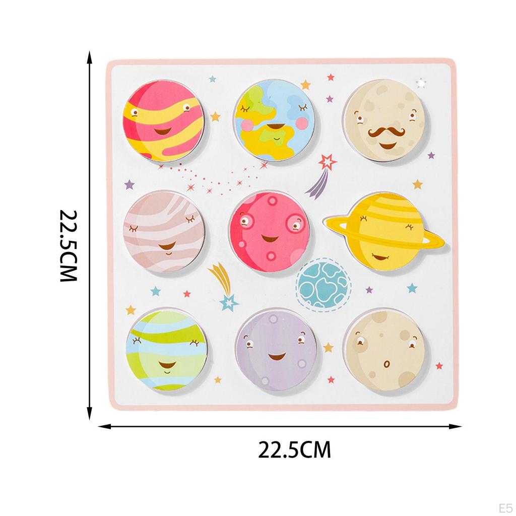 Montessori Wooden Puzzle Preschool Learning Toy Color And Shape Development Cognition for Girls Boys