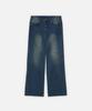 DRAW FIT Liberty Wide Flare Denim Pants [Blue]