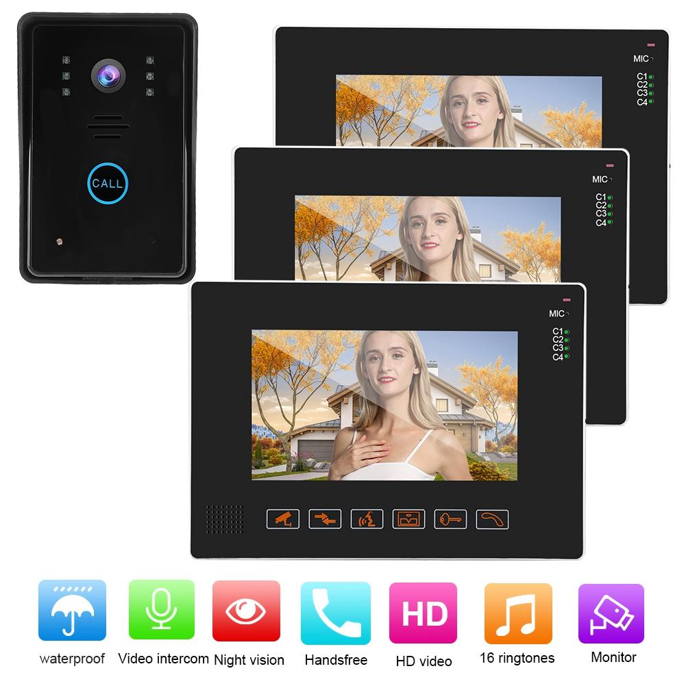 9in Wired Video Intercom Doorphone Doorbell Access System Door Camera