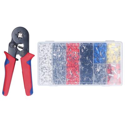 1800-teiliges Set Aderendhülsen-Crimpwerkzeug-Kit AWG 23?7 Crimpzange mit Aderendhülsen Tragbares Crimpen