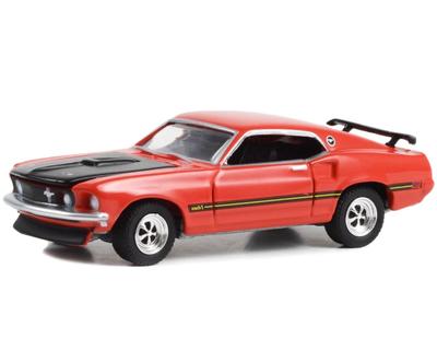 Greenlight Scale Ford Mustang Fastback 1969 Red Diecast Model Car 1/64 [Used]