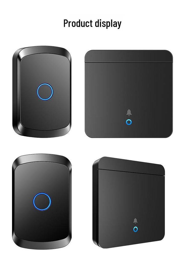 Smart Wireless Doorbell with Remote Control & Ultra-Long Range, One-to-Three Button Large Panel