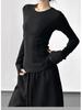 2025 Winter Women's Slim Fit Plus Velvet Long Sleeve Round Neck T-shirt