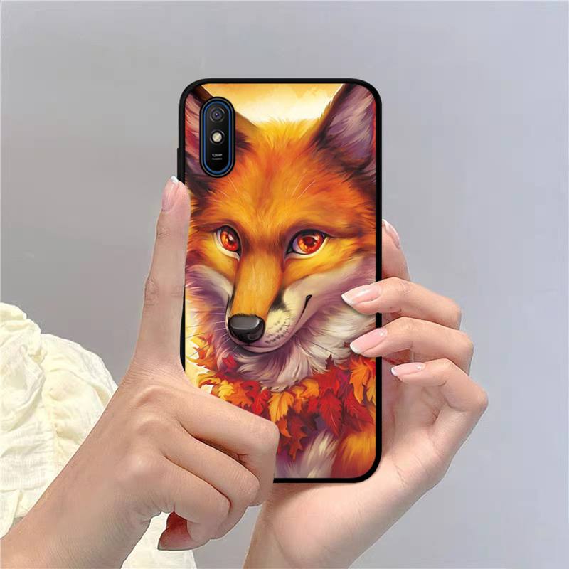 Cute Fox In Autumn Leaves Fores Phone Case For Redmi 9A 8A 7A 7A 7 6A 5A 5 Plus 4X S2 GO K20 K30 6 Note 8 9 Pro Cover