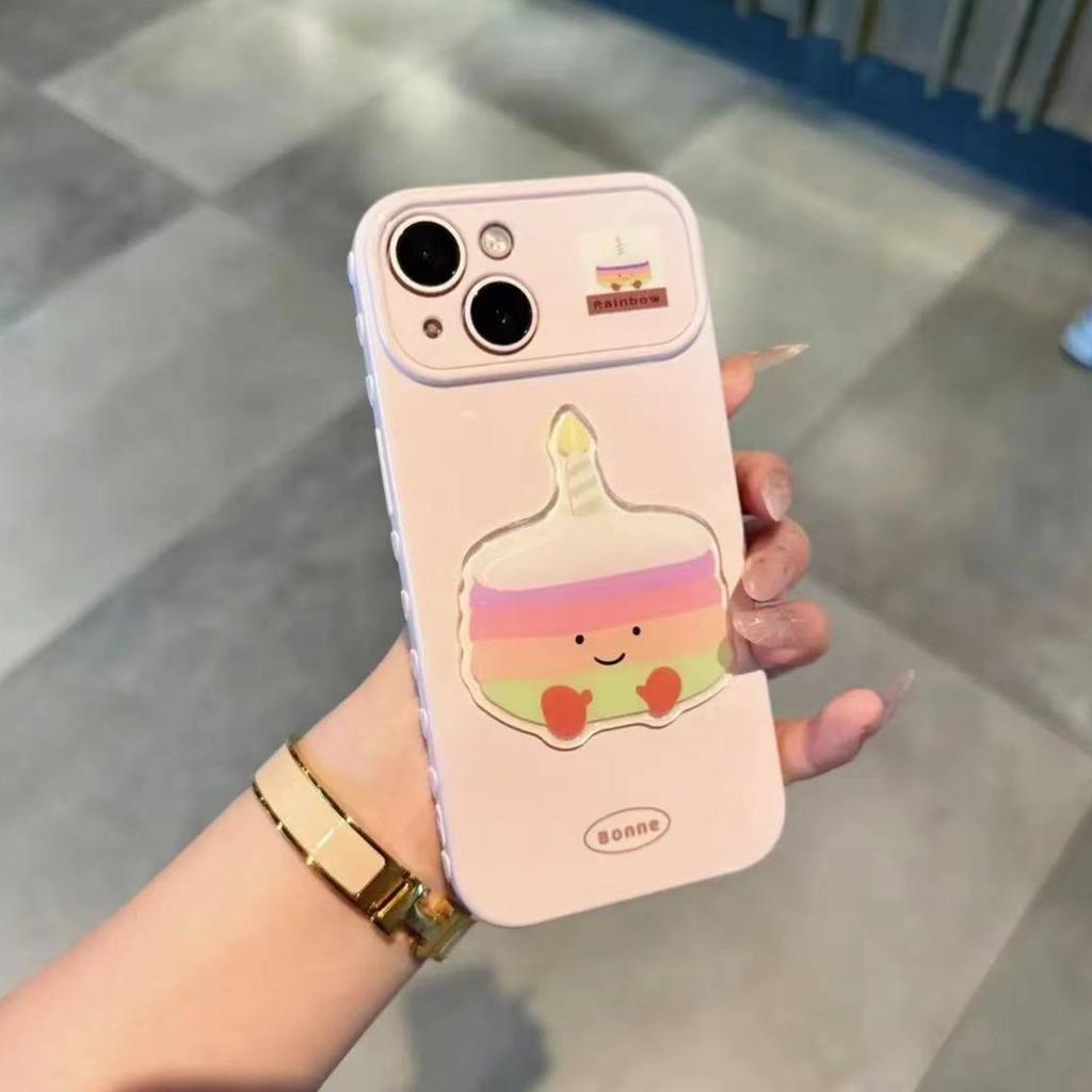 Color cake label sticker for Apple 11promax mobile phone case bubble heart 11 Huawei pura11 Xiaomi