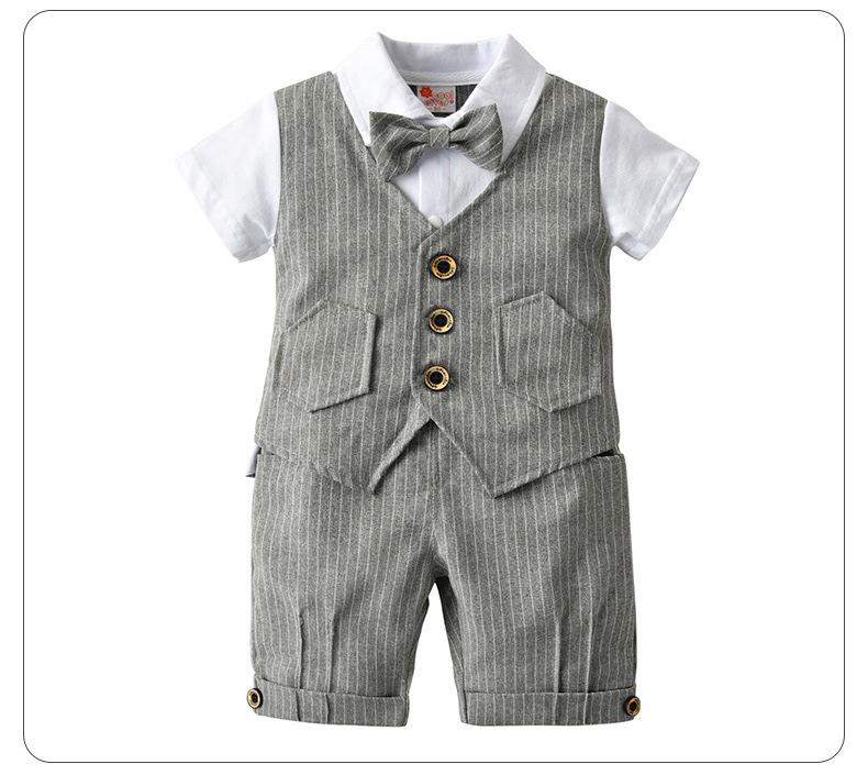 European & American Kids' Summer Two-Piece Vest Set – Boys' Short-Sleeved Outfit