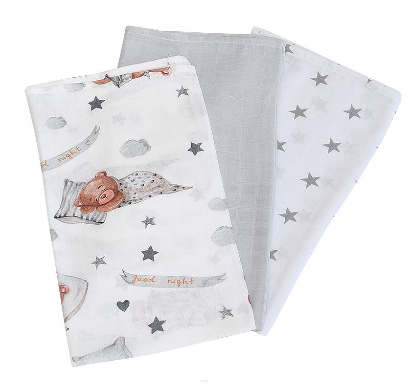 Muslin diapers 3 pieces (set U)