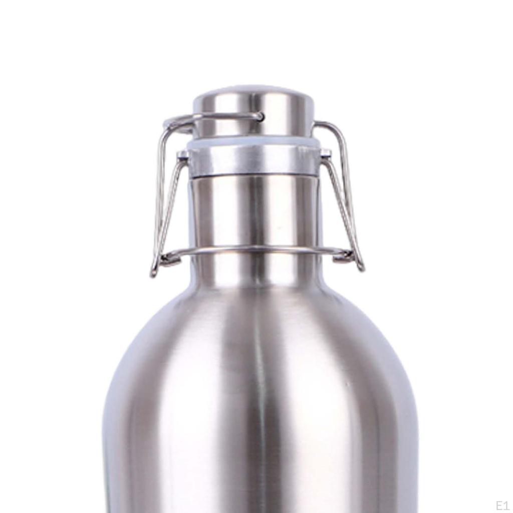 Beer Bottle Growler Making Easily Pour Double Layer Storage Leakproof Water