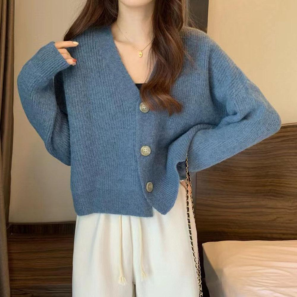 Women's Autumn Winter Fashion Clothing Coat Cardigan Knit Kntiwear Sweater For Women Korean Clothes