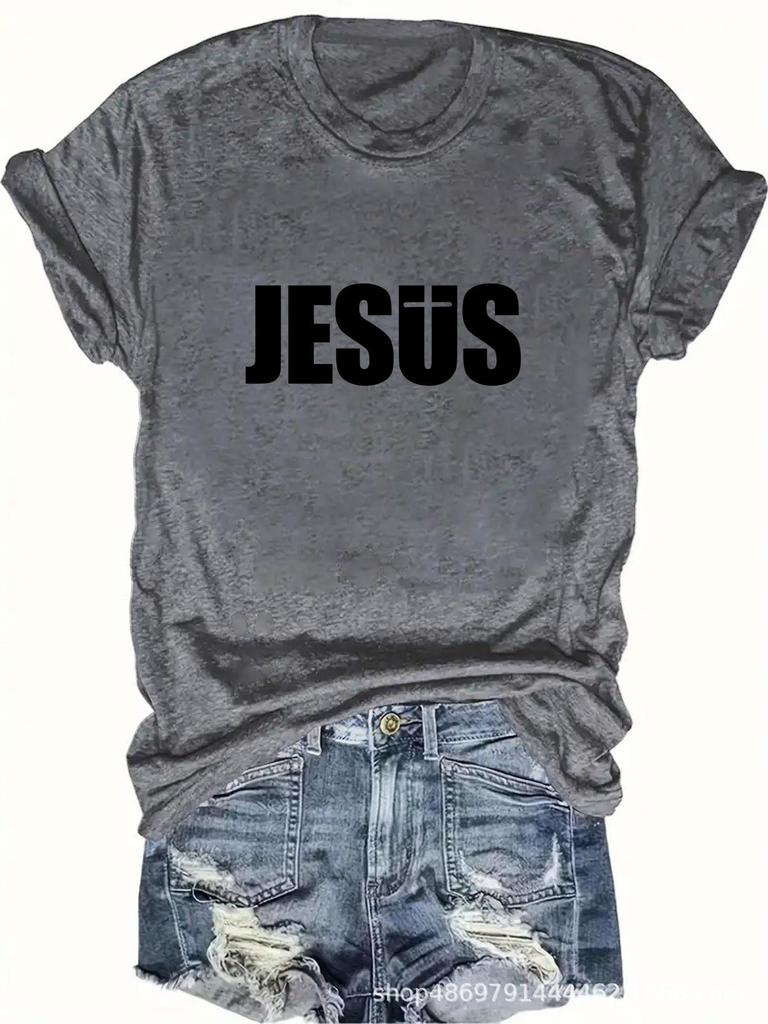 Women's Fashion Round Neck T-Shirt for Cross-Border Trade