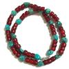 Used Turquoise Turquoise Necklace Indian Jewelry Zuni Navajo Karen Tribe White Hearts Beads Silver 925 Sterling silver