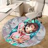 1pc Anime Cartoon Design Okarun Character Round Carpet - Office Chair Mat, Non-Slip Rug for Home Decor, Living Room