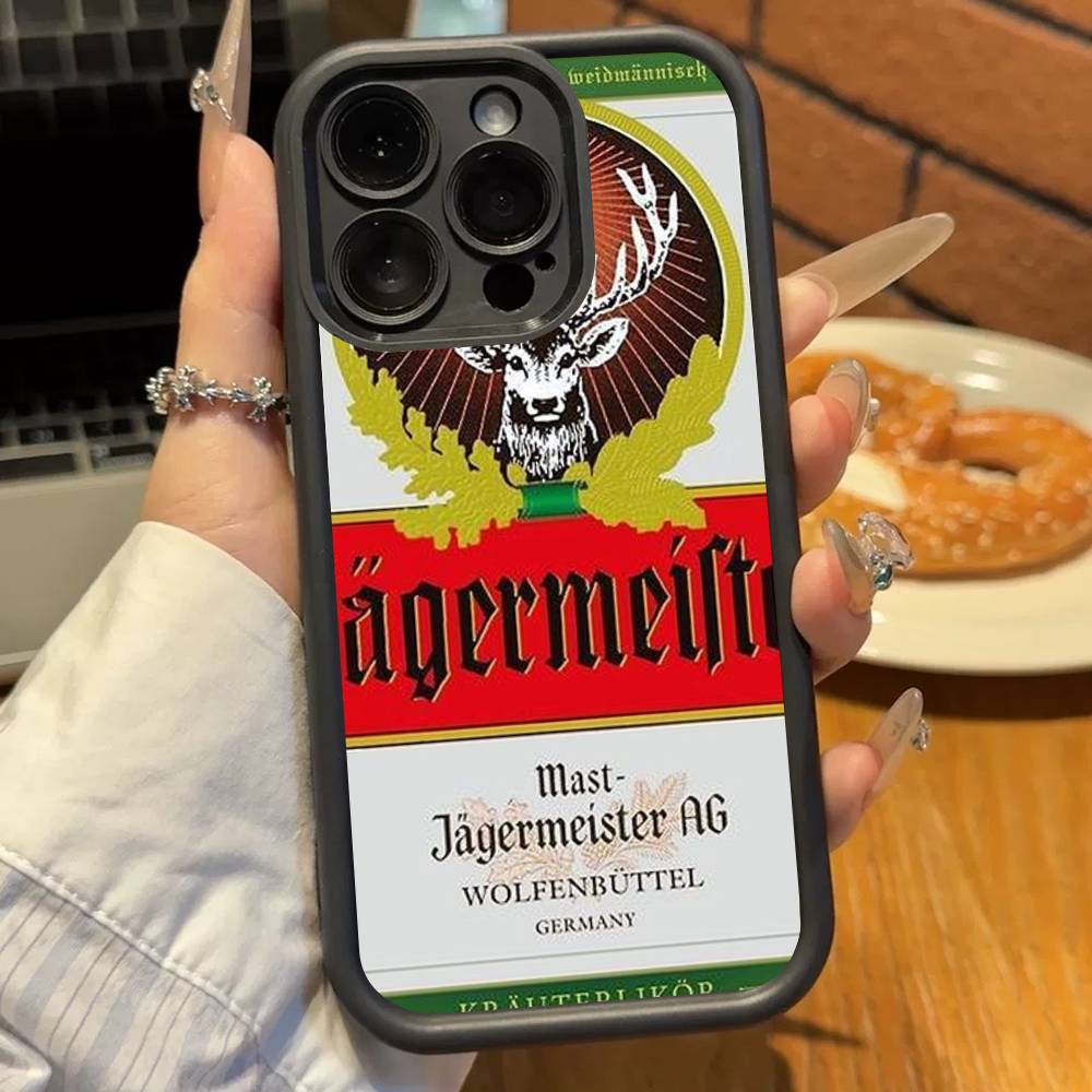 Heiße J-Jagermeisters Hüllen für iPhone 17 16 15 14 13 12 11 Pro Max Plus Schwarze Vollabdeckung TPU Stoßfeste Hülle