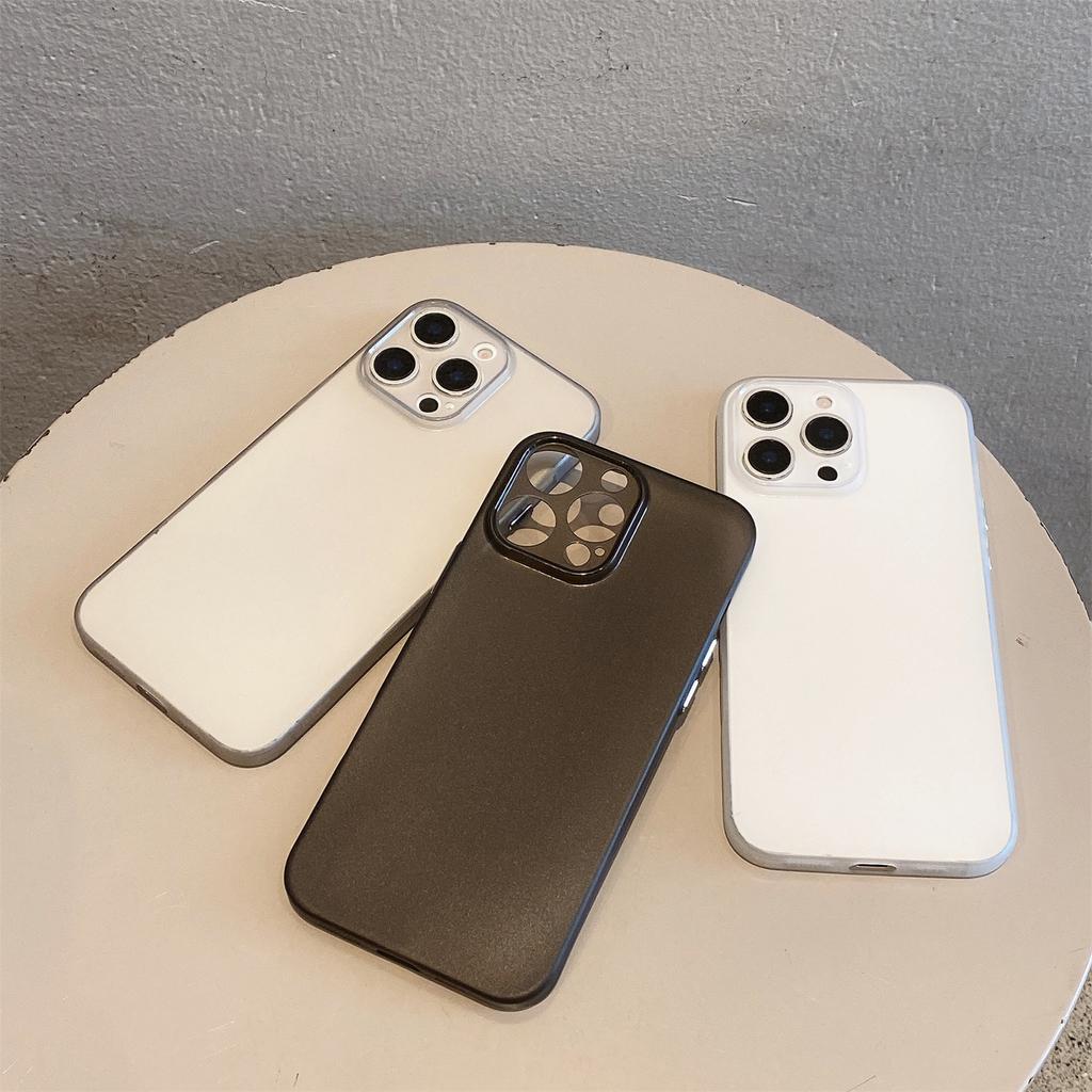 For iPhone 16 Pro Max Case Slim Soft TPU Phone Back Cover with Metal Buttons