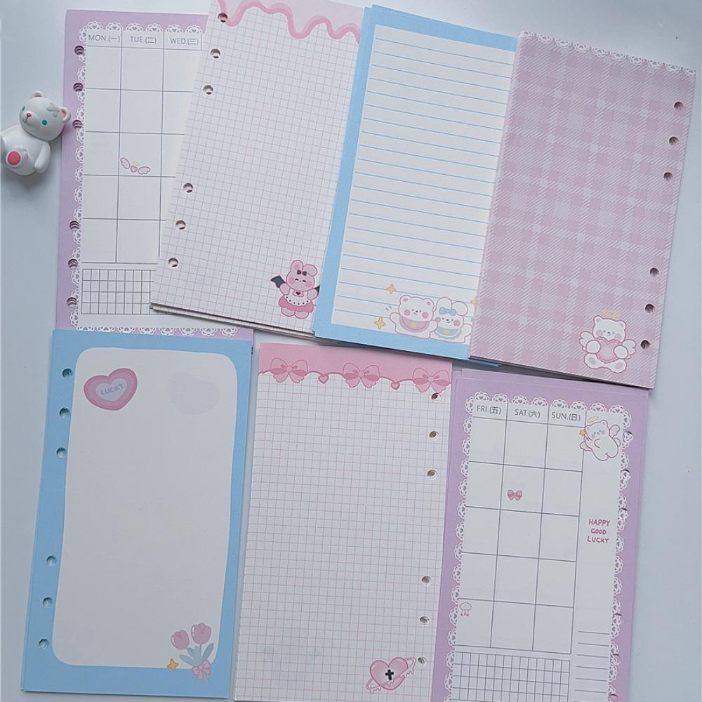 Heart A6 Loose Leaf Refill Paper 45 Sheets Notebook Index Inside Page  Office School Supply