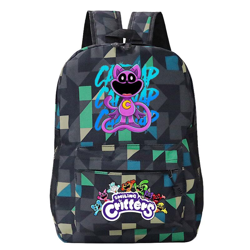 Smiling Critters Smiling Animals College Style Boys And Girls Junior High School Students School Bag Casual Backpack