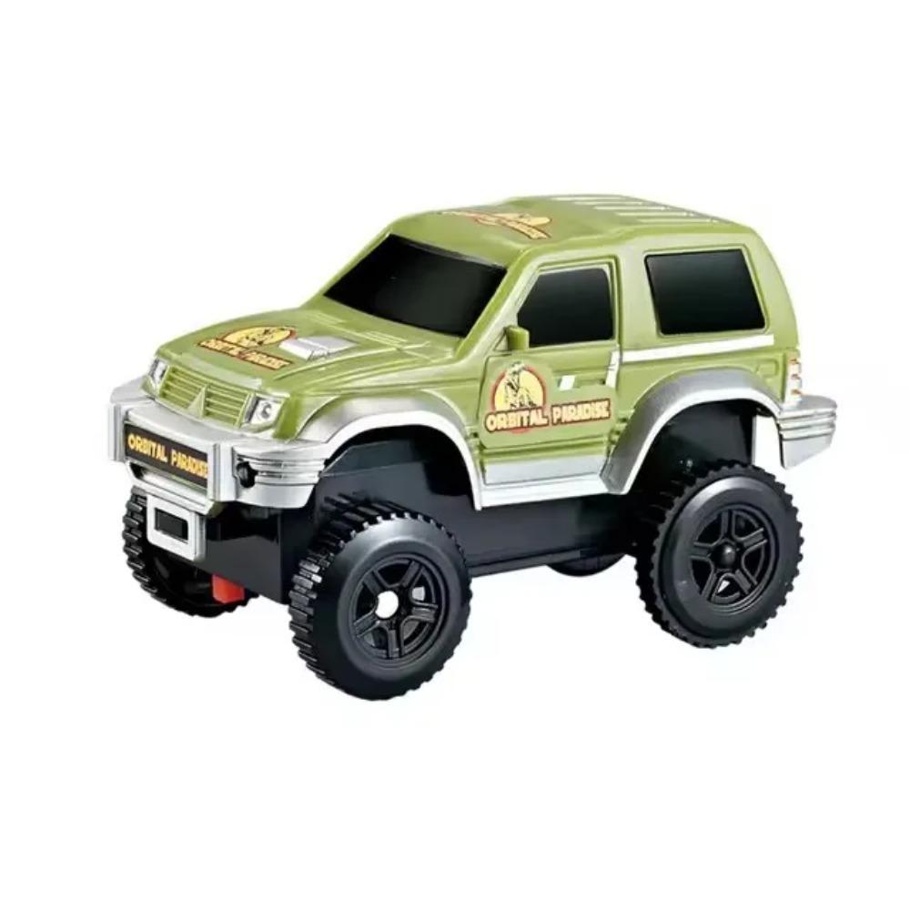 Dinosaurier-Thema Kunststoff-Rennbahn-Set Biegsame Rennstrecke mit Elektronischem Auto Lernspielzeug für Kinder