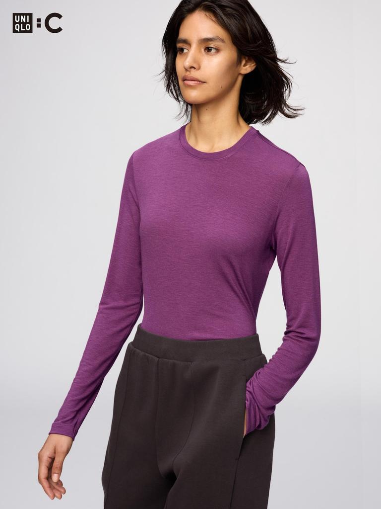 Uniqlo HeaTTech Cashmere Blend Crewneck T  Long Sleeve  exTra Warm