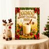 Vaječný likér Adventní kalendář 24 Akrylové 2D Ozdoby vaječného likéru Odpočítávací kalendář do Vánoc pro sváteční domácí dekoraci Vánoční dárek