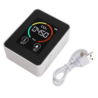 Air Quality Detector 3 In 1 Portable Large Color Display Accurate CO2 Temperature Humidity Tester