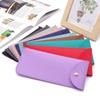 With Metal Buckle PU Leather Glasses Bag Solid Color Mini Cosmetic Bag  Jewelry Packing