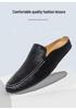2024 Herren Mokassins aus weichem Leder zum Hineinschlüpfen: Freizeit-Schuhe im britischen Stil mit flacher Sohle