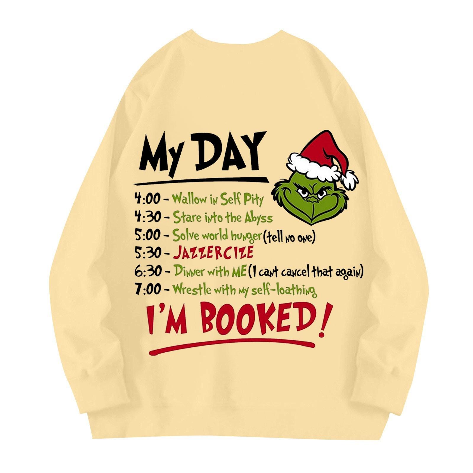 Унисекс Длинные рукава Повседневный однотонный круглый вырез Толстовка Топ S красный — фото 5