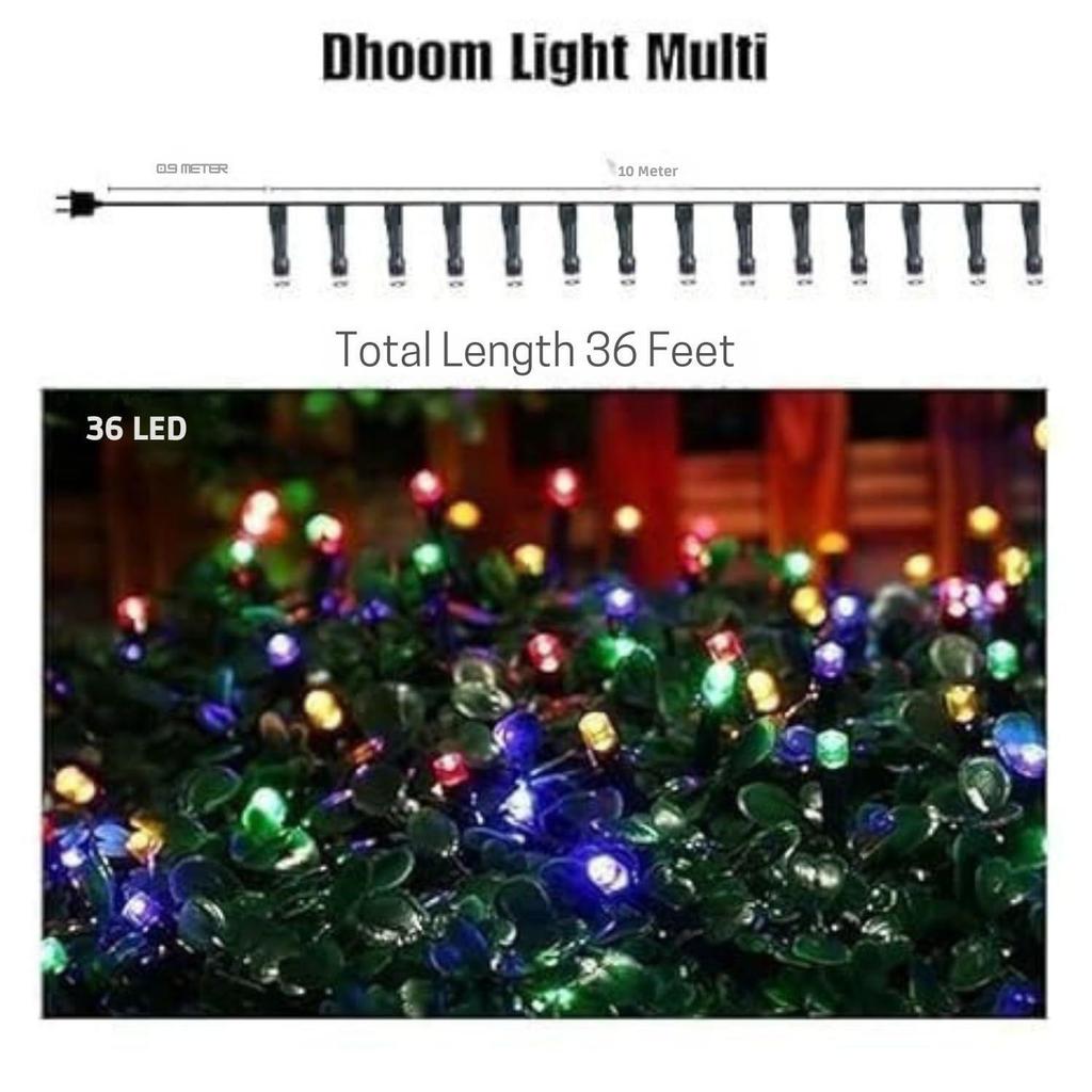 Dekorative Kupferdraht-Lichterketten für Diwali, Weihnachten, Hochzeit, Party & Heimdeko | Helle serielle LED-Beleuchtung | 10er-Pack