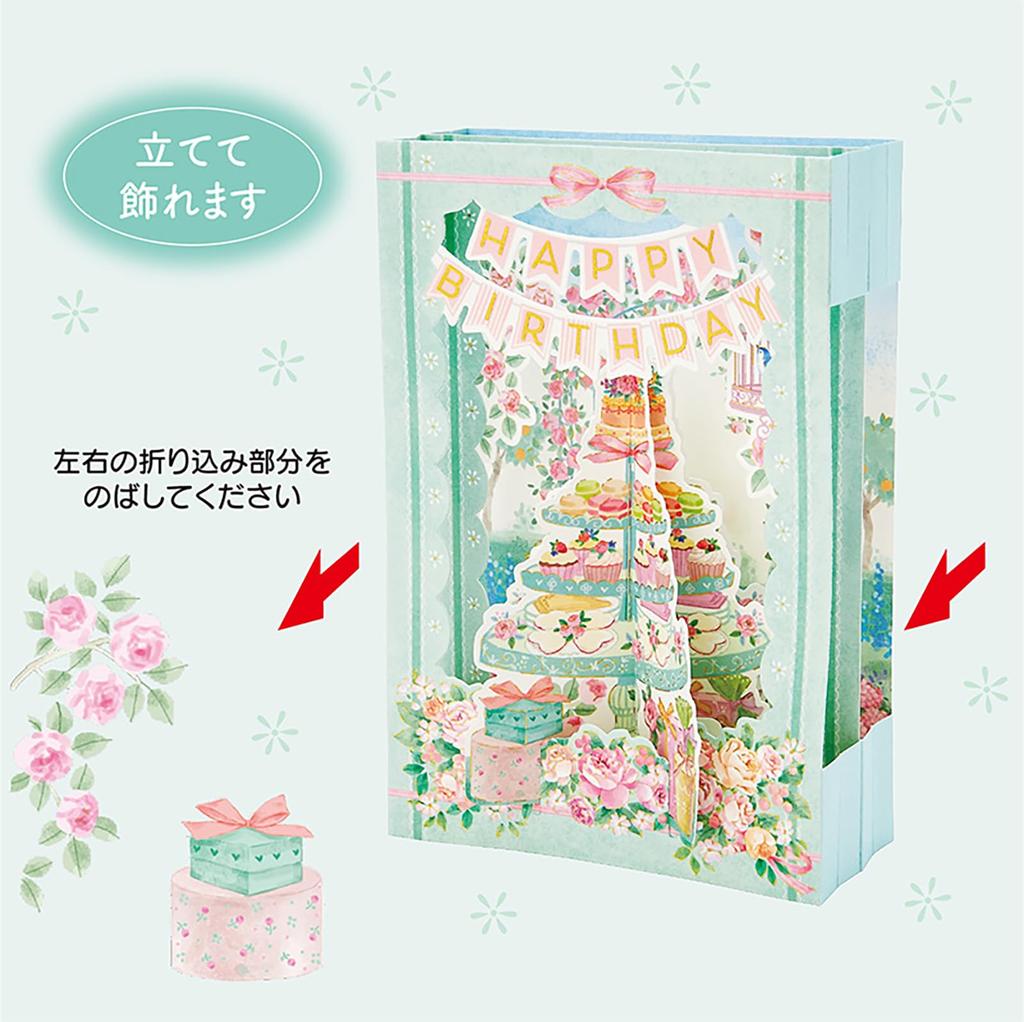 Felicitare de ziua de naștere Sanrio Pătrată Pop Ceaiul de după-amiază Felicitare Poate fi expediată în străinătate SANRIO 605867 BD195-3