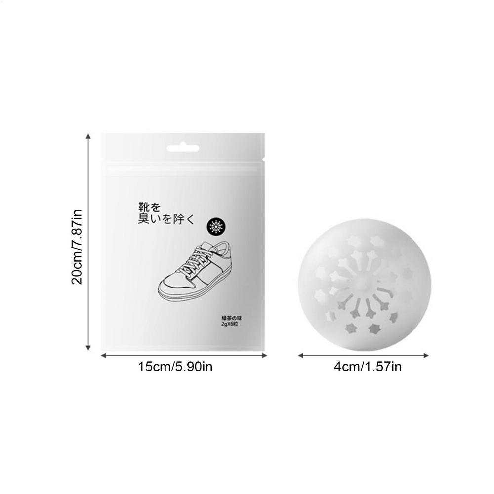 6Pcs/Pack Deodorizer Freshener Balls Sneaker Deodorizer Ball Long Lasting Odor for Sneakers Gym Bags Lockers Home Car 4cm