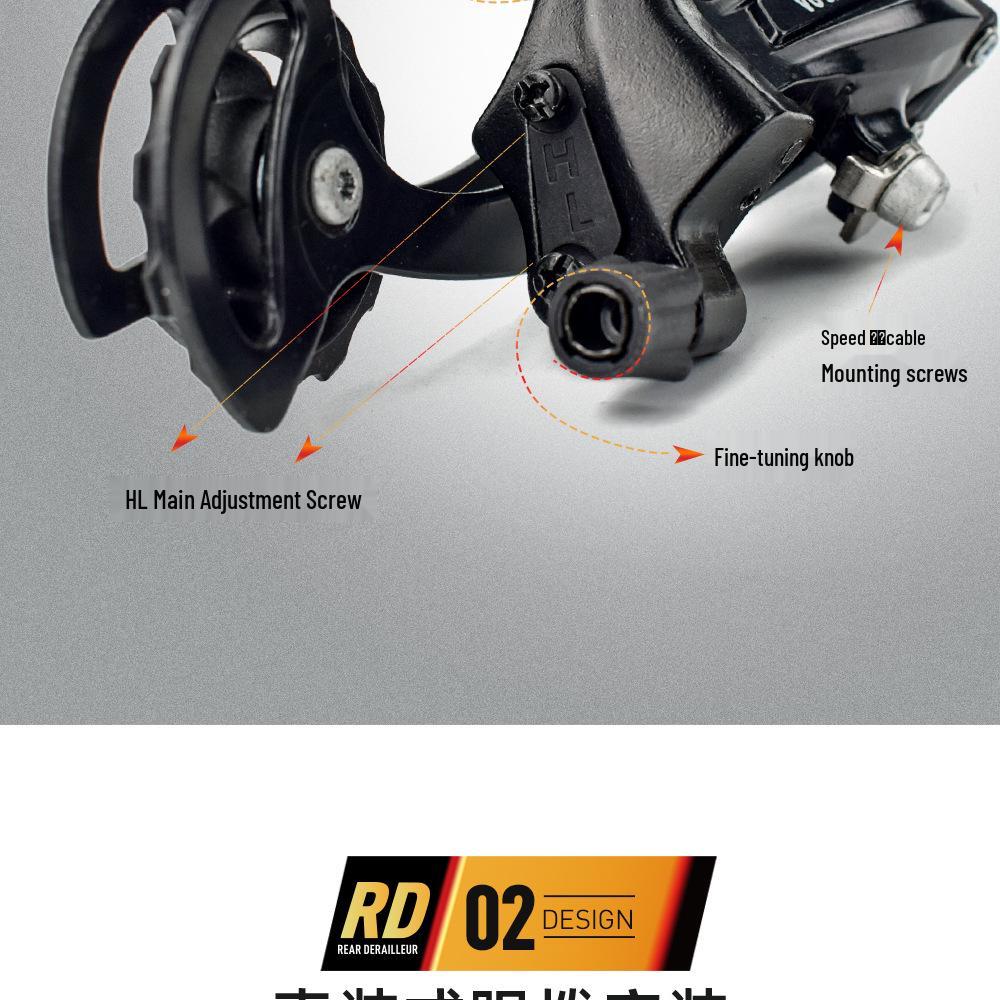 VG Sports Mountain Bike Shifter and Derailleur Set: 8-11 Speed, Aluminum Alloy Body.