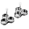 3 Holes Poached Egg Maker Stainless Steel Egg Pan Cooker Poacher Non-Stick Eggs Cup Steaming Cooking Tool Kitchen Gadgets