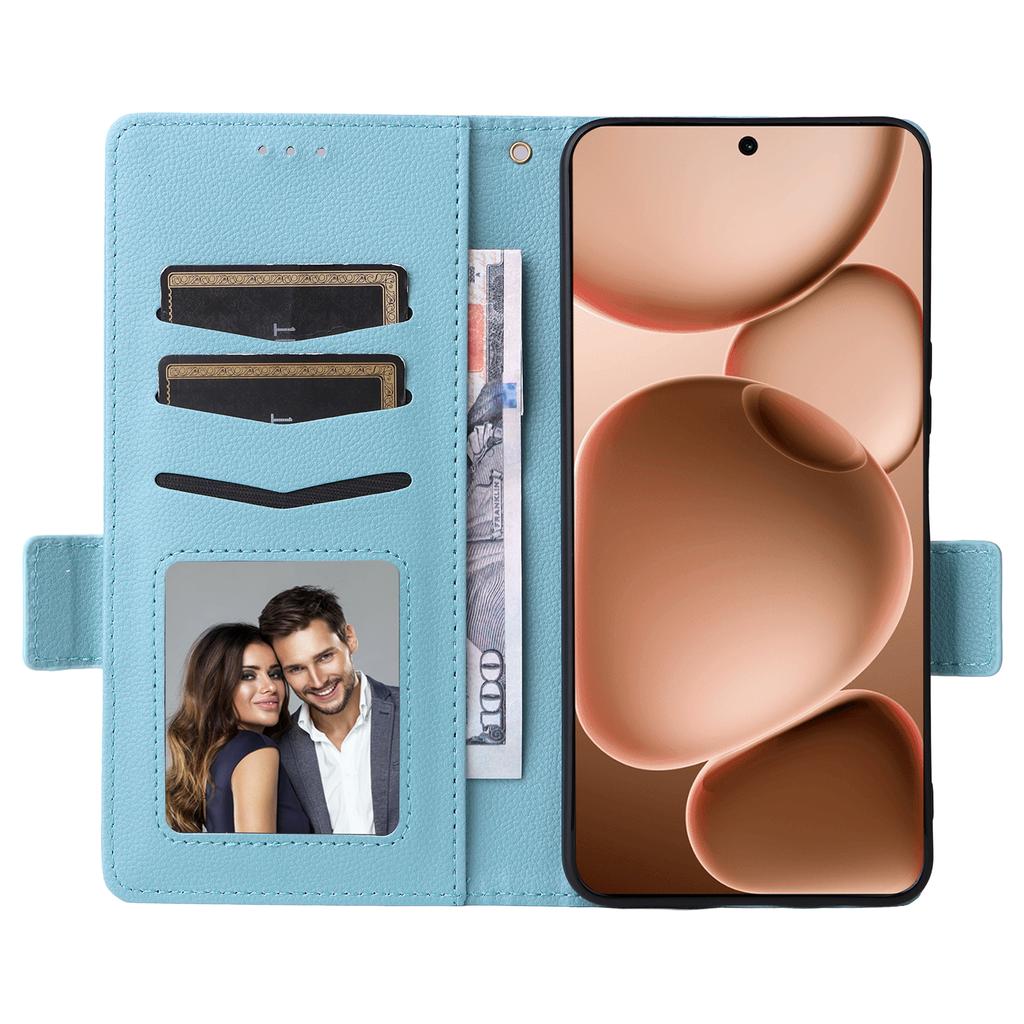 Für Oppo Find X8 Ultra 5G Hülle mit Handschlaufe Litschi-Textur PU-Leder Brieftasche Handyhülle